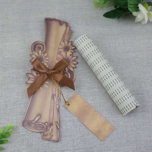 Nostalgic Invitation Card  Scroll Wedding Card Customized Foil Printing 